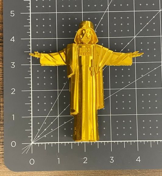 Golden Star Wars Darth Vadar Plastic Figurine - Picture 2 of 8